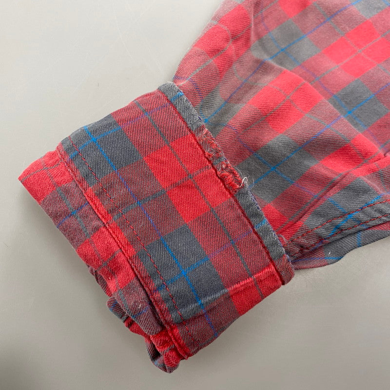 【現状渡し品】【メンズ】 ポルトガル製 CHECK LS SHIRT チェック ロングスリーブ シャツ トップス 長袖 144-260402-cs-08-izu サイズ：S カラー：マルチ 万代Net店