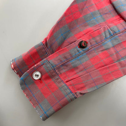 【現状渡し品】【メンズ】 ポルトガル製 CHECK LS SHIRT チェック ロングスリーブ シャツ トップス 長袖 144-260402-cs-08-izu サイズ：S カラー：マルチ 万代Net店