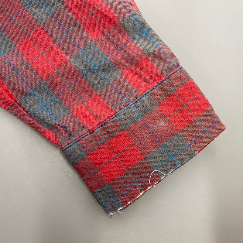 【現状渡し品】【メンズ】 ポルトガル製 CHECK LS SHIRT チェック ロングスリーブ シャツ トップス 長袖 144-260402-cs-08-izu サイズ：S カラー：マルチ 万代Net店