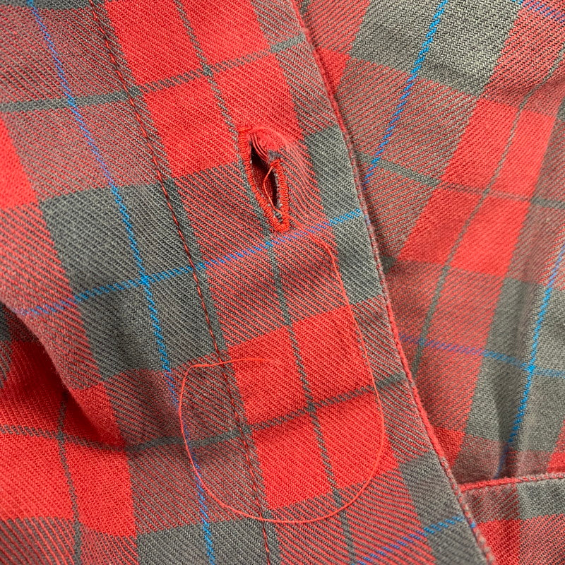 【現状渡し品】【メンズ】 ポルトガル製 CHECK LS SHIRT チェック ロングスリーブ シャツ トップス 長袖 144-260402-cs-08-izu サイズ：S カラー：マルチ 万代Net店