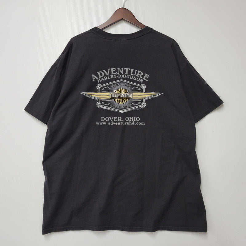 【中古品】【メンズ】 HARLEY-DAVIDSON ハーレーダビッドソン FAT BOY PRINT SS TEE ファットボーイ プリント ショートスリーブ Tシャツ トップス 半袖 146-260407-kh-01-izu サイズ：XL カラー：ブラック 万代Net店