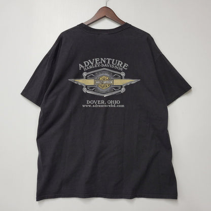 【中古品】【メンズ】 HARLEY-DAVIDSON ハーレーダビッドソン FAT BOY PRINT SS TEE ファットボーイ プリント ショートスリーブ Tシャツ トップス 半袖 146-260407-kh-01-izu サイズ：XL カラー：ブラック 万代Net店