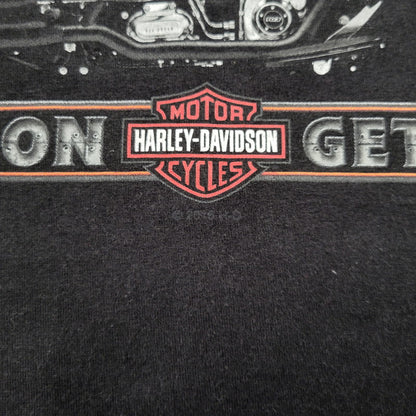 【中古品】【メンズ】 HARLEY-DAVIDSON ハーレーダビッドソン FAT BOY PRINT SS TEE ファットボーイ プリント ショートスリーブ Tシャツ トップス 半袖 146-260407-kh-01-izu サイズ：XL カラー：ブラック 万代Net店