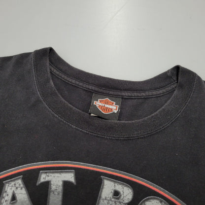 【中古品】【メンズ】 HARLEY-DAVIDSON ハーレーダビッドソン FAT BOY PRINT SS TEE ファットボーイ プリント ショートスリーブ Tシャツ トップス 半袖 146-260407-kh-01-izu サイズ：XL カラー：ブラック 万代Net店