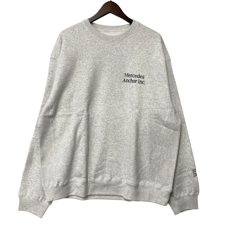 【中古美品】【メンズ】 MERCEDES ANCHOR INC. メルセデスアンカーインク LOGO CREWNECK SWEATSHIRT ロゴ クルーネック スウェットシャツ トレーナー 142-260403-as-04-izu サイズ：L カラー：グレー系 万代Net店