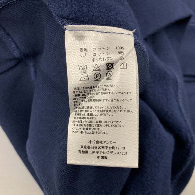 【中古美品】【メンズ】 MERCEDES ANCHOR メルセデス アンカー LOGO CREWNECK SWEATSHIRT ロゴ クルーネック スウェットシャツ トップス 長袖 142-260402-cs-18-izu サイズ：L カラー：ネイビー 万代Net店