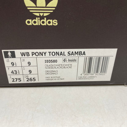 【中古品】【メンズ】 × WALES BONNER ウェールズボナー WB PONY TONAL SAMBA IE0580 ポニー トーナル サンバ スニーカー シューズ 靴 161-260403-as-15-izu サイズ：27.5cm カラー：CBLACK/CWHITE/CWHITE 万代Net店
