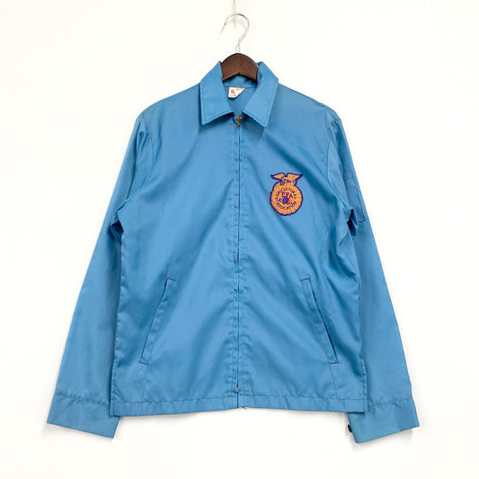 【中古品】【メンズ】 UNITOG ユニトグ 70S USA製 FLORIDA MARTINES フロリダ マルティネス FFA NYLON ZIPUP JACKET ナイロン ジップアップ ジャケット アウター 146-260407-ya-09-izu サイズ：S カラー：BLUE 万代Net店