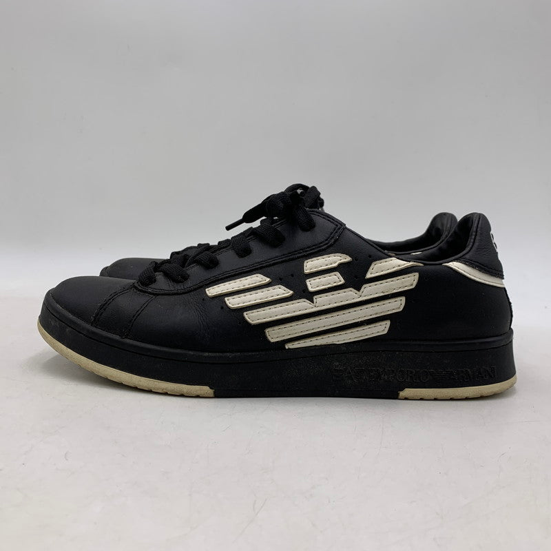 【中古品】【メンズ/レディース】 Emporio Armani エンポリオ・アルマーニ X8X043 LOW CUT SNEAKERS ローカット スニーカー 靴 162-260404-kh-21-izu サイズ：25.5 カラー：ブラック 万代Net店