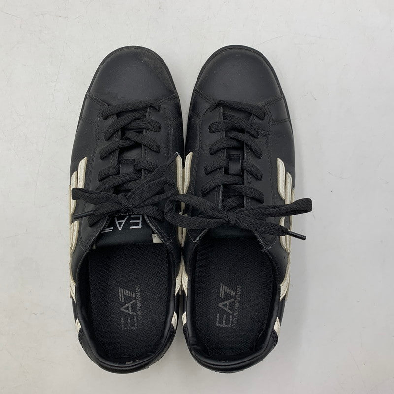 【中古品】【メンズ/レディース】 Emporio Armani エンポリオ・アルマーニ X8X043 LOW CUT SNEAKERS ローカット スニーカー 靴 162-260404-kh-21-izu サイズ：25.5 カラー：ブラック 万代Net店