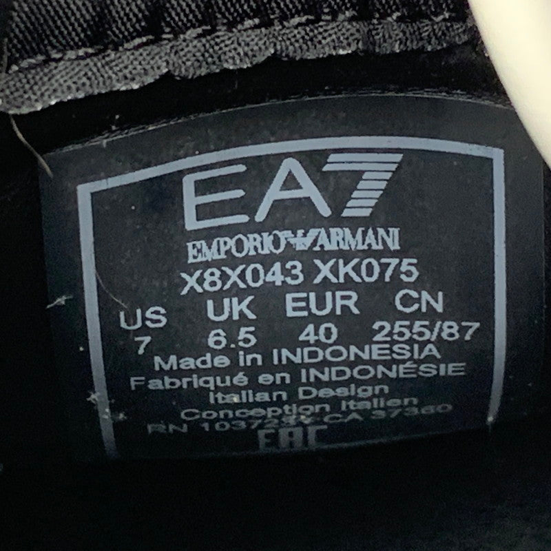 【中古品】【メンズ/レディース】 Emporio Armani エンポリオ・アルマーニ X8X043 LOW CUT SNEAKERS ローカット スニーカー 靴 162-260404-kh-21-izu サイズ：25.5 カラー：ブラック 万代Net店