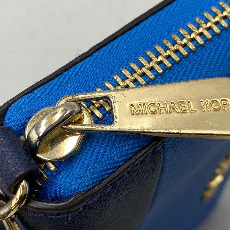 【中古品】【レディース】 MICHAEL KORS マイケルコース 32H4GTVE7T JET SET CONTINENTAL WALLET ジェットセット コンチネンタル ウォレット 長財布 財布 200-260611-ya-11-izu カラー：ブルー 万代Net店