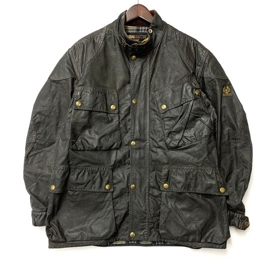 【現状渡し品】【メンズ】 BELSTAFF ベルスタッフ サミーミラータグ LIGHTNING ZIP TRIALMASTER MOTORCYCLE WAXED JACKET ライトニングジップ モーターサイクル トライアルマスター ワックス ジャケット アウター 146-260408-kh-11-izu カラー：ブラック 万代Net店
