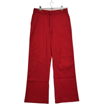 【現状渡し品】【メンズ】 Dickies ディッキーズ YKK ZIP 874 TROUSERS PANTS トラウザーズ パンツ 圧着タグ USA製 157-260405-as-16-izu サイズ：34×34 カラー：レッド 万代Net店