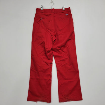 【現状渡し品】【メンズ】 Dickies ディッキーズ YKK ZIP 874 TROUSERS PANTS トラウザーズ パンツ 圧着タグ USA製 157-260405-as-16-izu サイズ：34×34 カラー：レッド 万代Net店