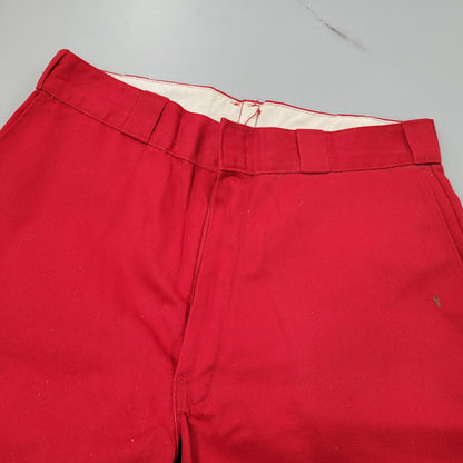 【現状渡し品】【メンズ】 Dickies ディッキーズ YKK ZIP 874 TROUSERS PANTS トラウザーズ パンツ 圧着タグ USA製 157-260405-as-16-izu サイズ：34×34 カラー：レッド 万代Net店