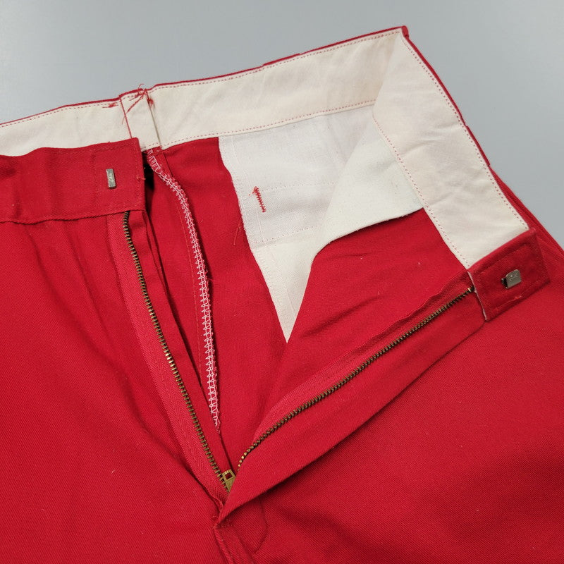 【現状渡し品】【メンズ】 Dickies ディッキーズ YKK ZIP 874 TROUSERS PANTS トラウザーズ パンツ 圧着タグ USA製 157-260405-as-16-izu サイズ：34×34 カラー：レッド 万代Net店