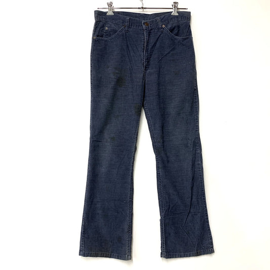 【中古品】【メンズ】 Levi's リーバイス 517-1517 42 TALON USA製 CORDUROY FLARE PANTS コーデュロイ フレア パンツ ボトムス 157-260408-kh-14-izu サイズ：33×34 カラー：ネイビー 万代Net店