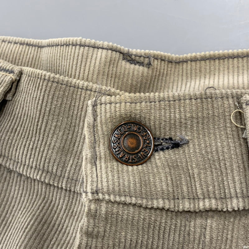 【中古品】【メンズ】 Levi's リーバイス 519-1555 刻印536 42 TALON USA製 CORDUROY FLARE PANTS コーデュロイ フレア パンツ ボトムス 157-260408-kh-15-izu サイズ：34×32 カラー：ベージュ 万代Net店