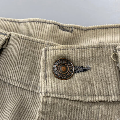 【中古品】【メンズ】 Levi's リーバイス 519-1555 刻印536 42 TALON USA製 CORDUROY FLARE PANTS コーデュロイ フレア パンツ ボトムス 157-260408-kh-15-izu サイズ：34×32 カラー：ベージュ 万代Net店