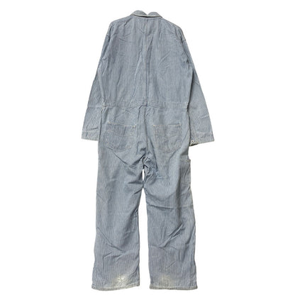 【現状渡し品】【メンズ】 A BATHING APE アベイシングエイプ 初期タグ HICKORY OVERALLS ヒッコリー オーバーオールズ ズボン ボトムス 153-260405-ya-05-izu サイズ：L カラー：ブルー×ホワイト 万代Net店