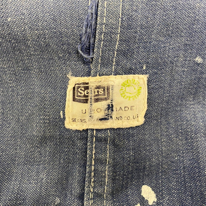 【現状渡し品】【メンズ】 SEARS シアーズ SCOVIL ZIP OVER ALL スコービルジップ オーバーオール 157-260405-kh-03-izu カラー：インディゴ 万代Net店