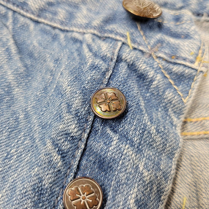 【中古品】【メンズ】 YAMANE ヤマネ DENIM SHORTS LOT 1926 デニムショーツ 金太郎×鯉×山 ショートパンツ ボトムス 156-260405-as-13-izu サイズ：36×31 カラー：ライトブルー 万代Net店