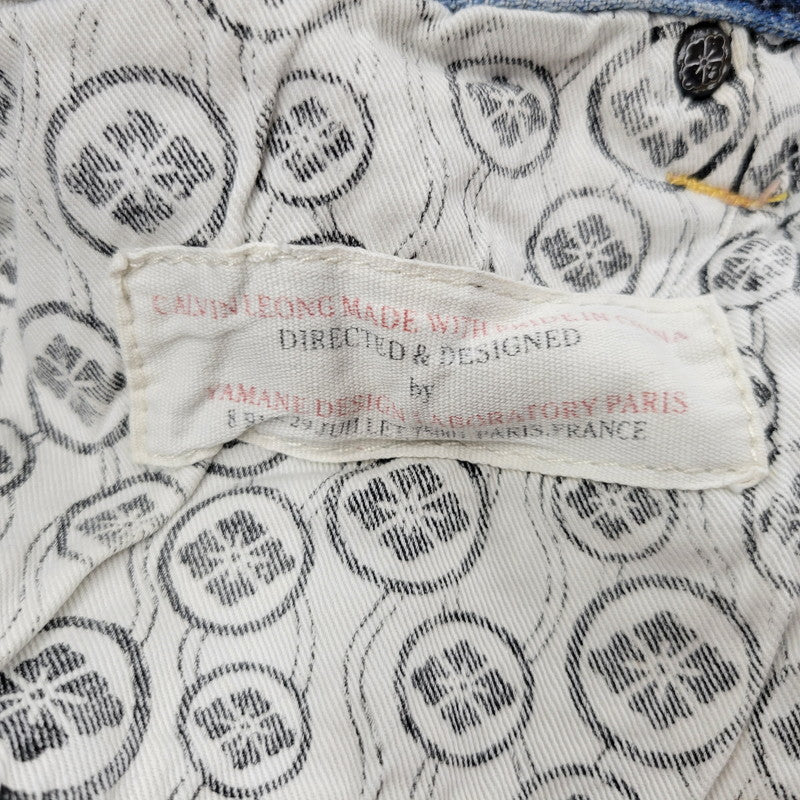【中古品】【メンズ】 YAMANE ヤマネ DENIM SHORTS LOT 1926 デニムショーツ 金太郎×鯉×山 ショートパンツ ボトムス 156-260405-as-13-izu サイズ：36×31 カラー：ライトブルー 万代Net店