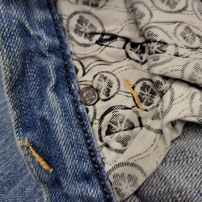 【中古品】【メンズ】 YAMANE ヤマネ DENIM SHORTS LOT 1926 デニムショーツ 金太郎×鯉×山 ショートパンツ ボトムス 156-260405-as-13-izu サイズ：36×31 カラー：ライトブルー 万代Net店
