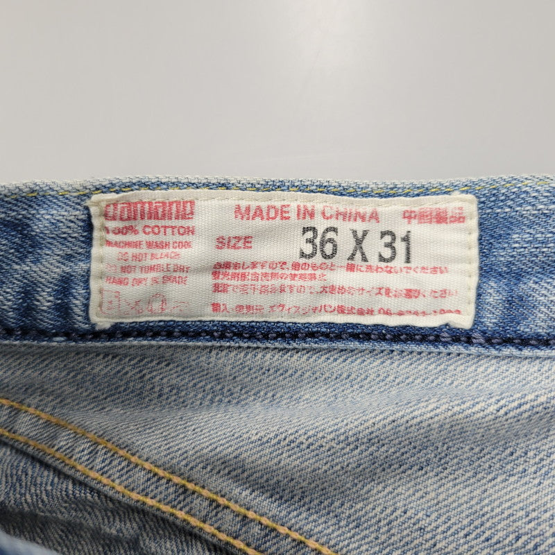 【中古品】【メンズ】 YAMANE ヤマネ DENIM SHORTS LOT 1926 デニムショーツ 金太郎×鯉×山 ショートパンツ ボトムス 156-260405-as-13-izu サイズ：36×31 カラー：ライトブルー 万代Net店