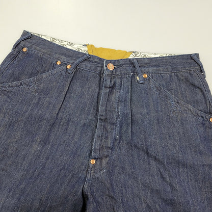 【中古品】【メンズ】 YAMANE ヤマネ シンチバック ピカソ DENIM PANTS デニムパンツ 156-260405-kh-08-izu サイズ：36×36 カラー：インディゴ 万代Net店