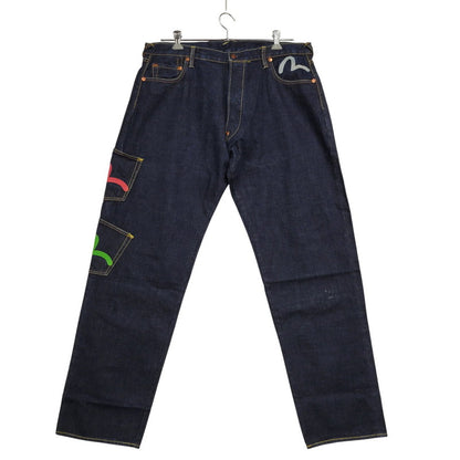 【中古品】【メンズ】 EVISU エヴィス MANY POCKETS DENIM PANTS メニーポケット デニムパンツ シンチバック 大黒×戎 ジーンズ 156-260405-as-12-izu サイズ：40 カラー：インディゴ 万代Net店