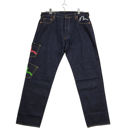 【中古品】【メンズ】 EVISU エヴィス MANY POCKETS DENIM PANTS メニーポケット デニムパンツ シンチバック 大黒×戎 ジーンズ 156-260405-as-12-izu サイズ：40 カラー：インディゴ 万代Net店