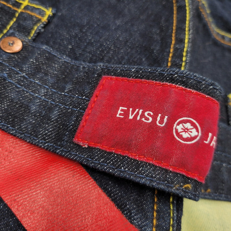 【中古品】【メンズ】 EVISU エヴィス MANY POCKETS DENIM PANTS メニーポケット デニムパンツ シンチバック 大黒×戎 ジーンズ 156-260405-as-12-izu サイズ：40 カラー：インディゴ 万代Net店