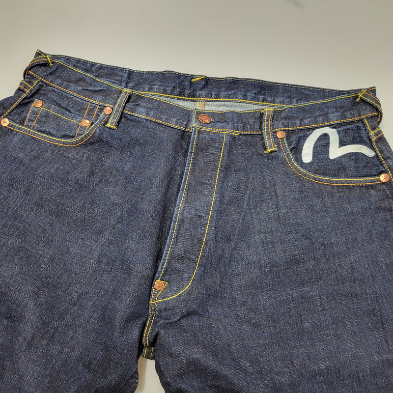 【中古品】【メンズ】 EVISU エヴィス MANY POCKETS DENIM PANTS メニーポケット デニムパンツ シンチバック 大黒×戎 ジーンズ 156-260405-as-12-izu サイズ：40 カラー：インディゴ 万代Net店