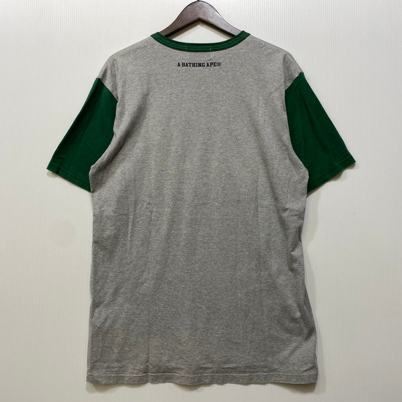 【中古品】【メンズ】 A BATHING APE アベイシングエイプ 00’S HENRYNECK S S TEE ヘンリーネック ショートスリーブ Tシャツ トップス 半袖 142-260712-ya-12-izu サイズ：L カラー：グレー 万代Net店