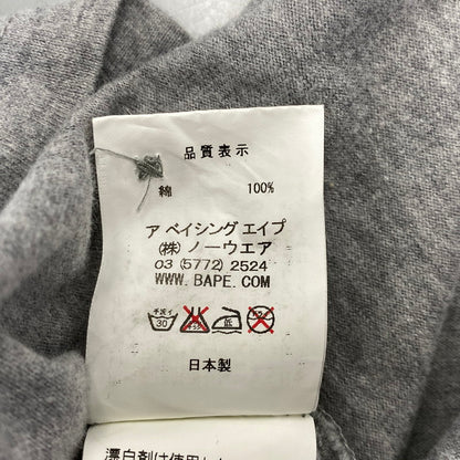 【中古品】【メンズ】 A BATHING APE アベイシングエイプ 00’S HENRYNECK S S TEE ヘンリーネック ショートスリーブ Tシャツ トップス 半袖 142-260712-ya-12-izu サイズ：L カラー：グレー 万代Net店