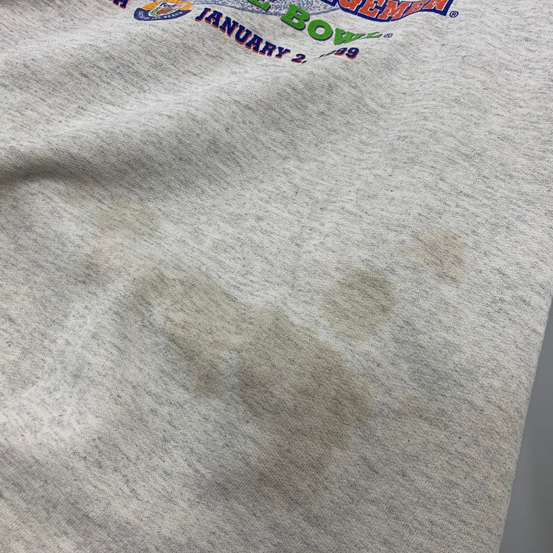 【現状渡し品】【メンズ】 CHAMPION チャンピオン メキシコ製 90’S FEDEX ORANGE BOWL SWEAT SHIRT オレンジボウル スウェット トップス 146-260801-yn-06-izu サイズ：L カラー：グレー 万代Net店