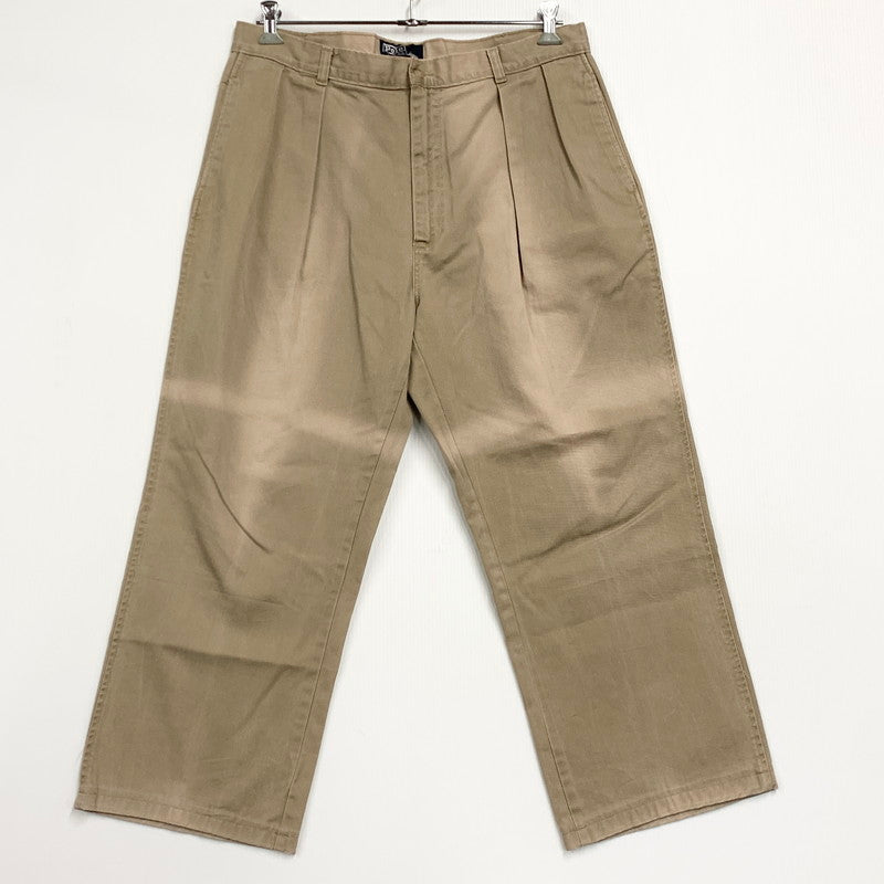 【中古品】【メンズ】 Polo by Ralph Lauren ポロバイラルフローレン USA製 90S 2-TUCK タック CHINO PANTS チノ パンツ ズボン ボトムス 157-260407-ya-03-izu サイズ：38×36 カラー：BEIGE 万代Net店