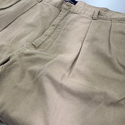 【中古品】【メンズ】 Polo by Ralph Lauren ポロバイラルフローレン USA製 90S 2-TUCK タック CHINO PANTS チノ パンツ ズボン ボトムス 157-260407-ya-03-izu サイズ：38×36 カラー：BEIGE 万代Net店