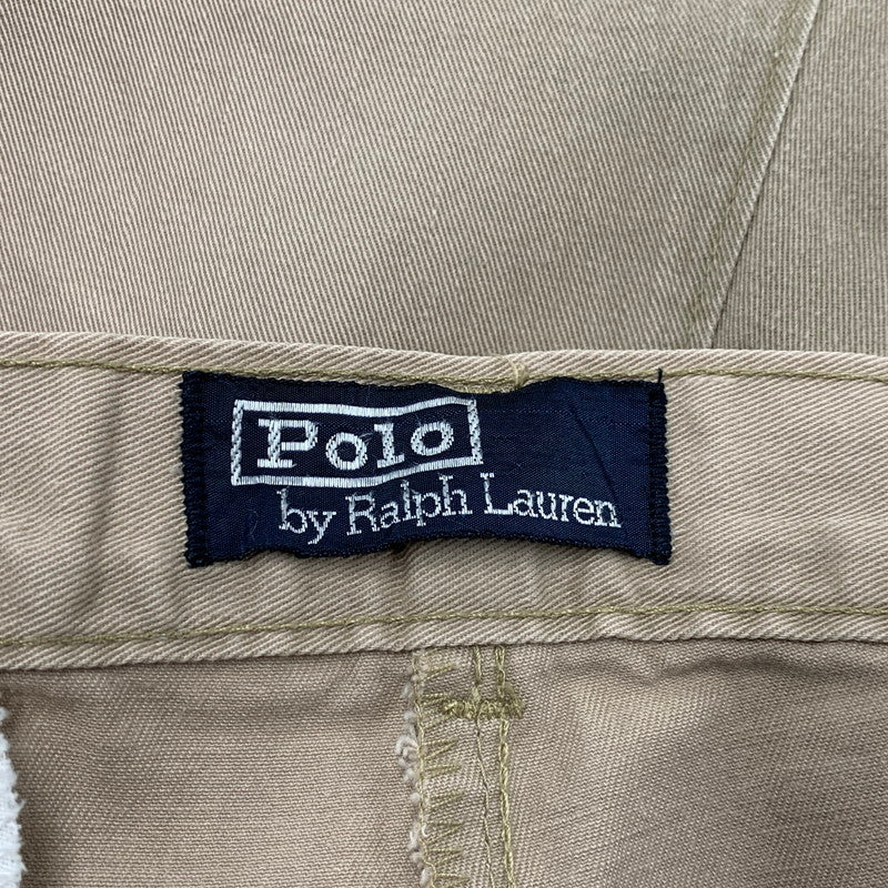 【中古品】【メンズ】 Polo by Ralph Lauren ポロバイラルフローレン USA製 90S 2-TUCK タック CHINO PANTS チノ パンツ ズボン ボトムス 157-260407-ya-03-izu サイズ：38×36 カラー：BEIGE 万代Net店