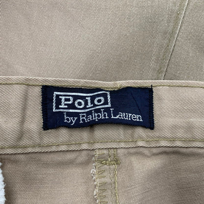 【中古品】【メンズ】 Polo by Ralph Lauren ポロバイラルフローレン USA製 90S 2-TUCK タック CHINO PANTS チノ パンツ ズボン ボトムス 157-260407-ya-03-izu サイズ：38×36 カラー：BEIGE 万代Net店