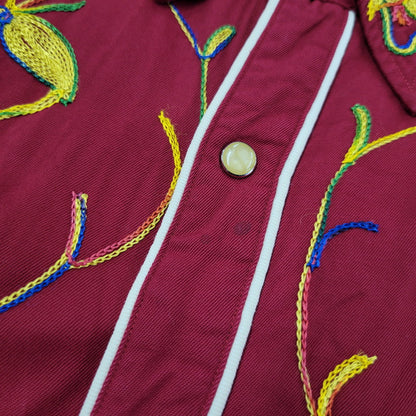 【中古品】【メンズ】 MONTGOMERY WARD モンゴメリーワード 101 馬タグ WESTERN SHIRT ウエスタン シャツ トップス 146-260405-kh-07-izu サイズ：L カラー：レッド 万代Net店