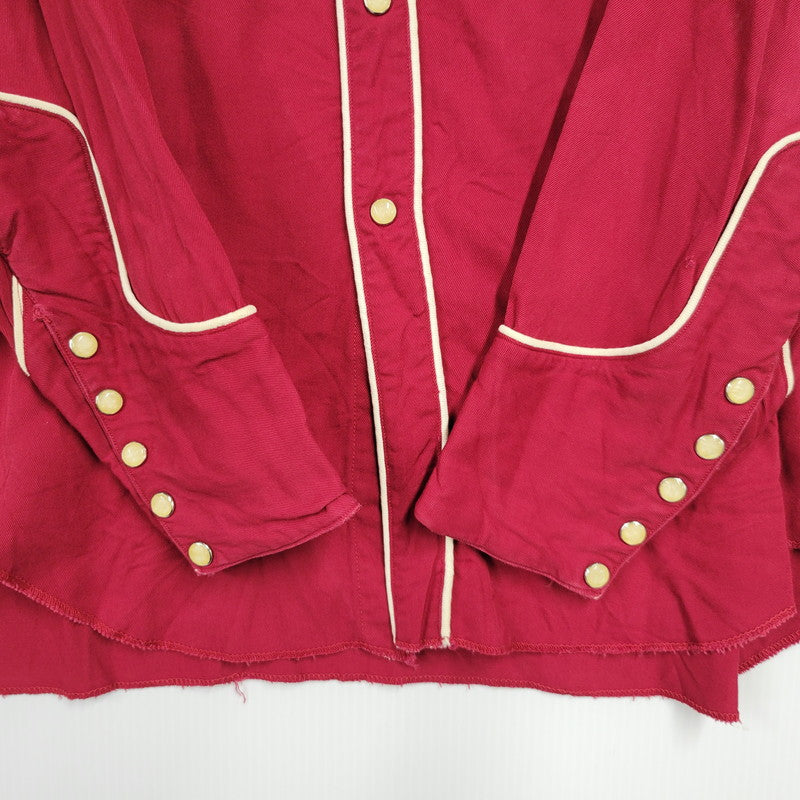 【中古品】【メンズ】 MONTGOMERY WARD モンゴメリーワード 101 馬タグ WESTERN SHIRT ウエスタン シャツ トップス 146-260405-kh-07-izu サイズ：L カラー：レッド 万代Net店