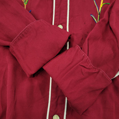 【中古品】【メンズ】 MONTGOMERY WARD モンゴメリーワード 101 馬タグ WESTERN SHIRT ウエスタン シャツ トップス 146-260405-kh-07-izu サイズ：L カラー：レッド 万代Net店