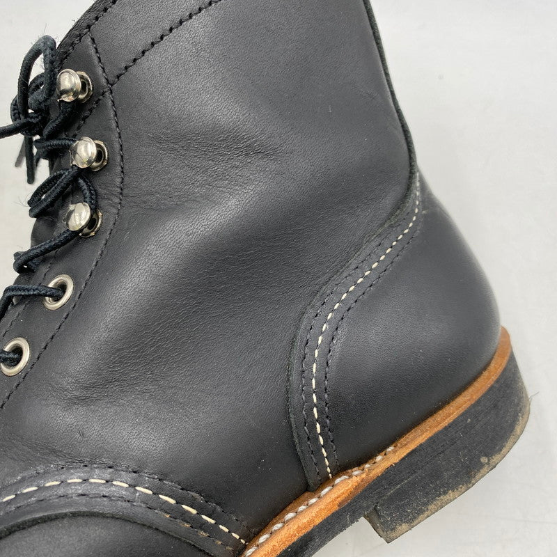 【中古品】【メンズ/レディース】 RED WING レッドウィング IRON RANGER 8084 アイアンレンジャー ブーツ シューズ 靴 164-260405-as-10-izu サイズ：26cm カラー：ブラック 万代Net店