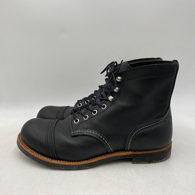 【中古品】【メンズ/レディース】 RED WING レッドウィング IRON RANGER 8084 アイアンレンジャー ブーツ シューズ 靴 164-260405-as-10-izu サイズ：26cm カラー：ブラック 万代Net店