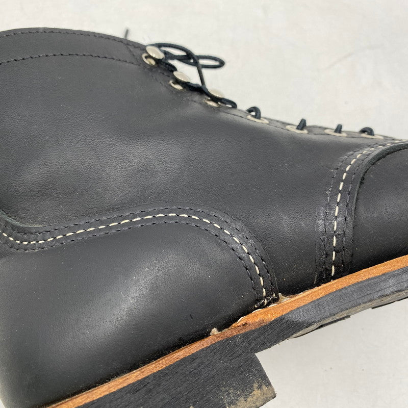 【中古品】【メンズ/レディース】 RED WING レッドウィング IRON RANGER 8084 アイアンレンジャー ブーツ シューズ 靴 164-260405-as-10-izu サイズ：26cm カラー：ブラック 万代Net店