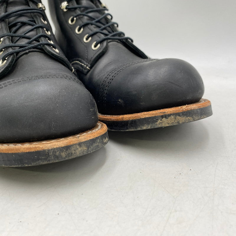【中古品】【メンズ/レディース】 RED WING レッドウィング IRON RANGER 8084 アイアンレンジャー ブーツ シューズ 靴 164-260405-as-10-izu サイズ：26cm カラー：ブラック 万代Net店