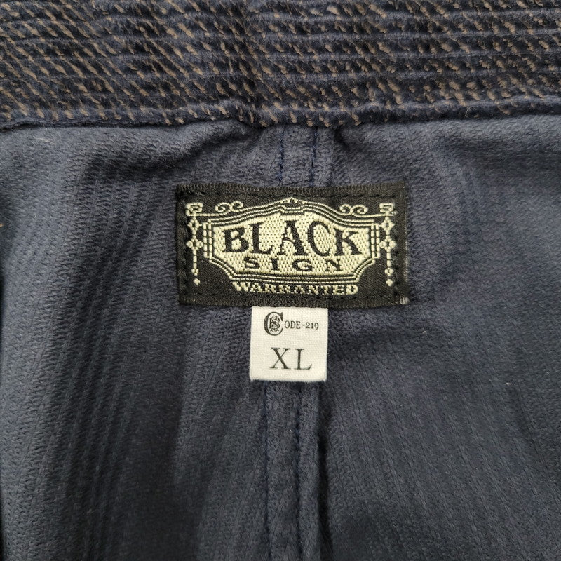 【中古品】【メンズ】 BLACK SIGN ブラックサイン BSFP-25510 RIPPLE CORD FIELD TROUSERS リプルコード フィールド トラウザース ボトムス パンツ 156-260407-kh-08-izu サイズ：XL カラー：ネイビー 万代Net店